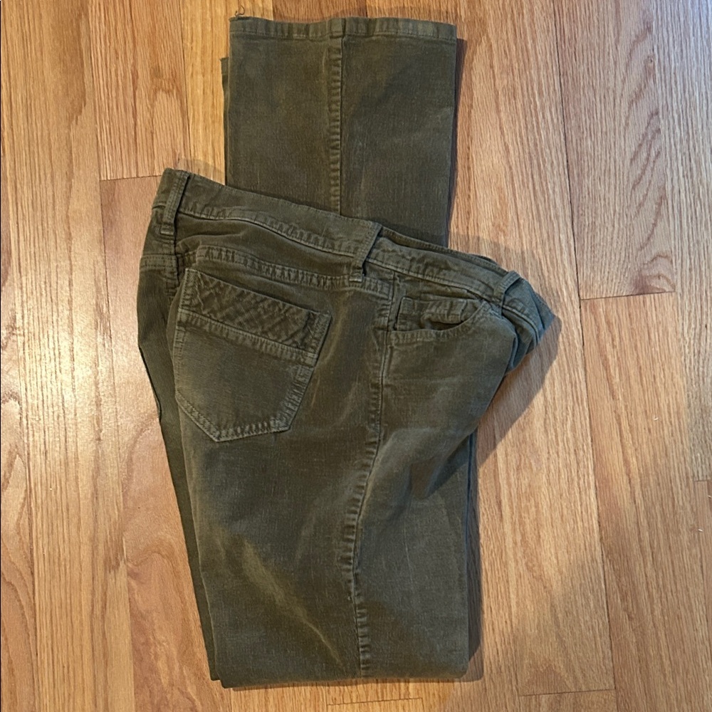 Old Navy Olive Green Straight Leg Corduroy Pants
